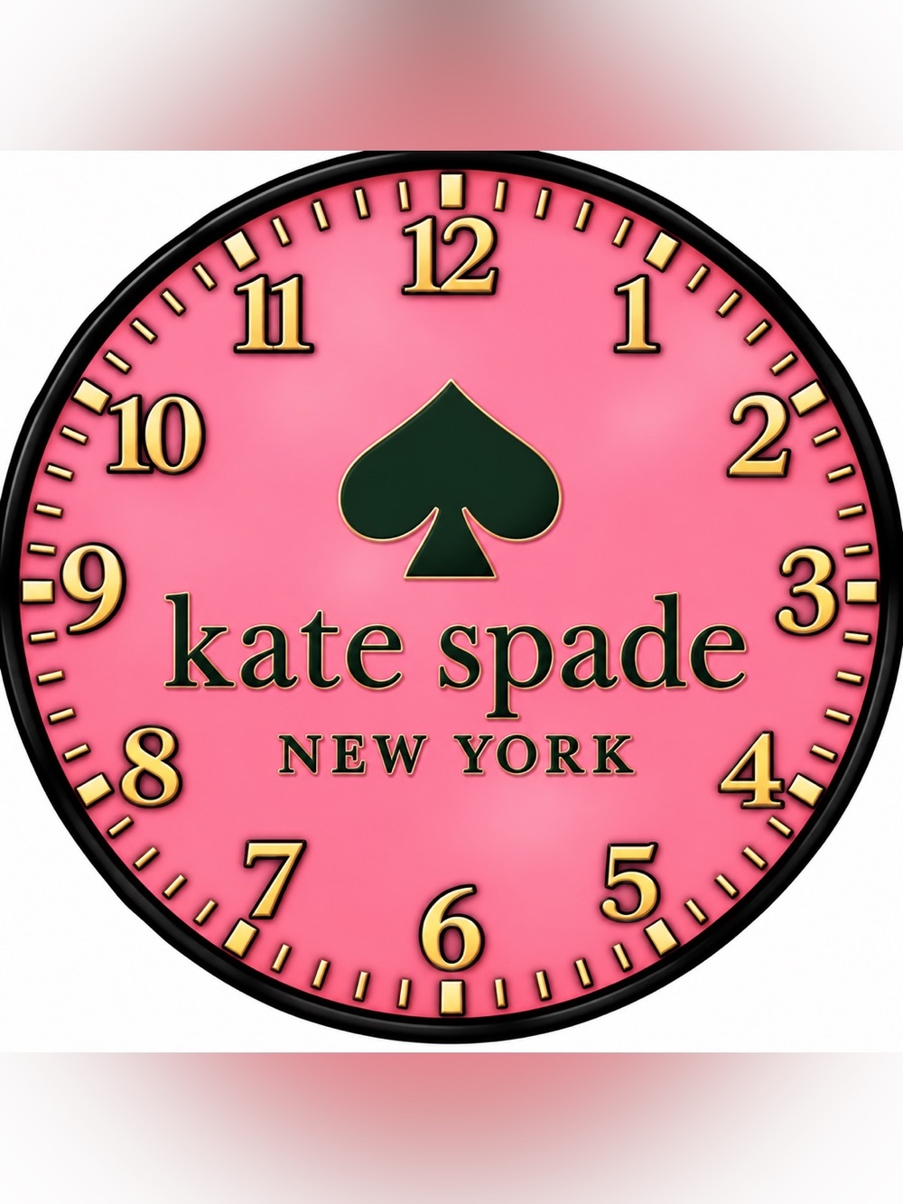 🔥MONDAY SALE🔥Kate Spade Pink and Black Advertising Wall Clock.